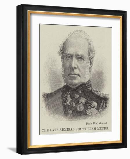 The Late Admiral Sir William Mends-null-Framed Giclee Print