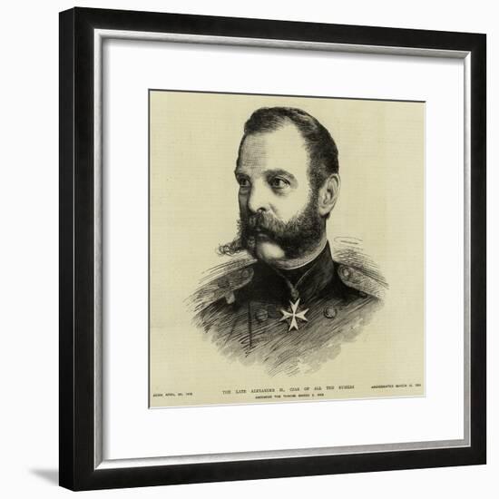 The Late Alexander I, Czar of All the Russias-null-Framed Giclee Print