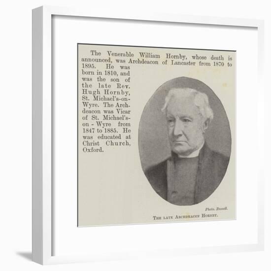 The Late Archdeacon Hornby-null-Framed Giclee Print