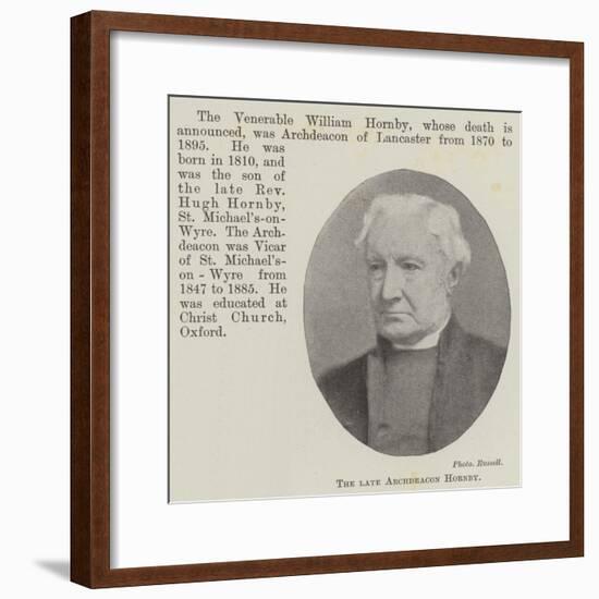 The Late Archdeacon Hornby-null-Framed Giclee Print