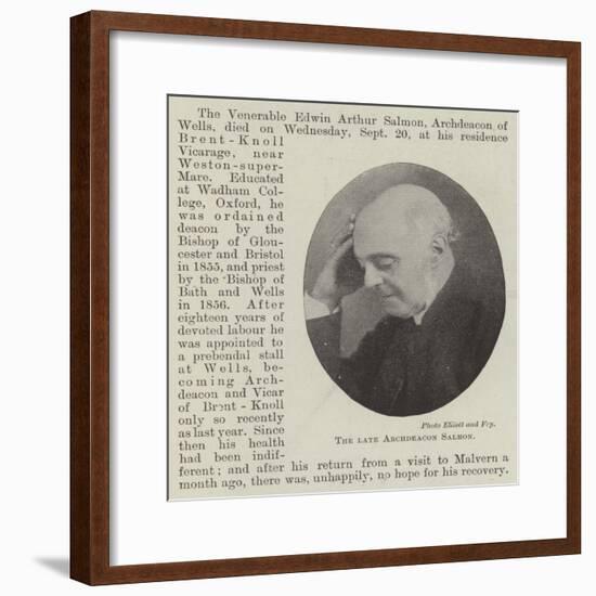 The Late Archdeacon Salmon-null-Framed Giclee Print