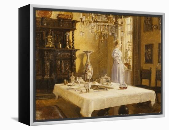 The Late Arrival-Hans Nikolai Hansen-Framed Premier Image Canvas