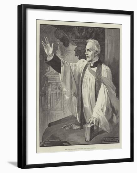 The Late Canon Liddon Preaching in St Paul's Cathedral-Thomas Walter Wilson-Framed Giclee Print