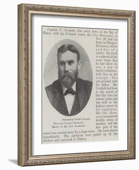 The Late Captain Crockatt, Master of the Clan Drummond-null-Framed Giclee Print