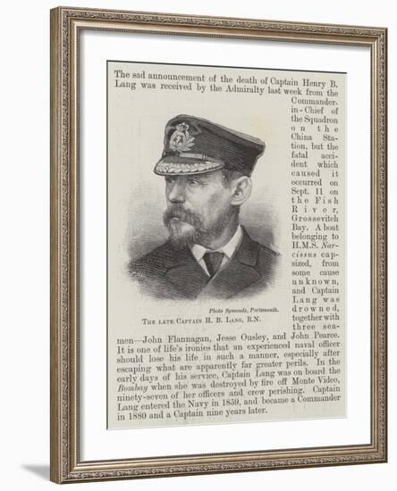 The Late Captain H B Lang-null-Framed Giclee Print