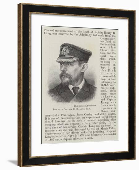 The Late Captain H B Lang-null-Framed Giclee Print