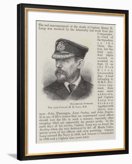 The Late Captain H B Lang-null-Framed Giclee Print