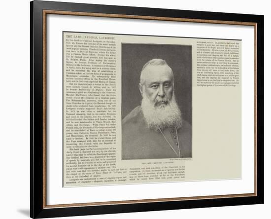 The Late Cardinal Lavigerie-null-Framed Giclee Print