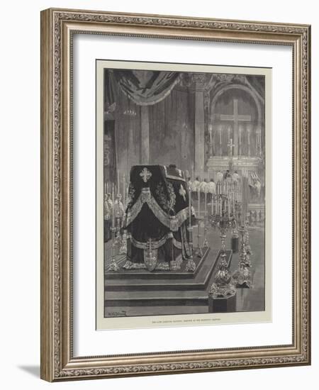 The Late Cardinal Manning, Requiem at the Brompton Oratory-William Heysham Overend-Framed Giclee Print