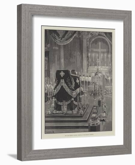 The Late Cardinal Manning, Requiem at the Brompton Oratory-William Heysham Overend-Framed Giclee Print