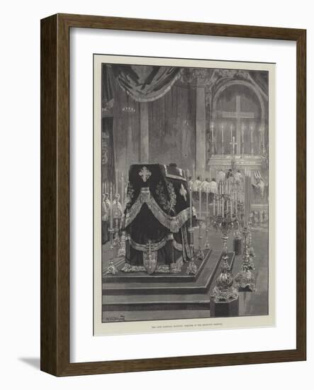 The Late Cardinal Manning, Requiem at the Brompton Oratory-William Heysham Overend-Framed Giclee Print