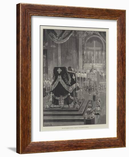 The Late Cardinal Manning, Requiem at the Brompton Oratory-William Heysham Overend-Framed Giclee Print