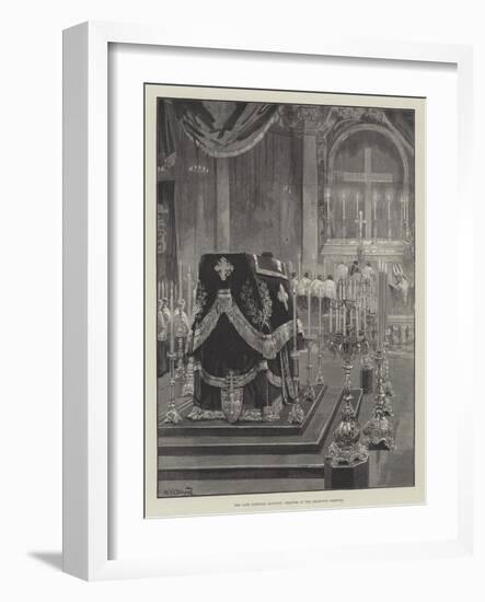 The Late Cardinal Manning, Requiem at the Brompton Oratory-William Heysham Overend-Framed Giclee Print