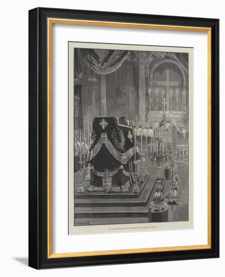 The Late Cardinal Manning, Requiem at the Brompton Oratory-William Heysham Overend-Framed Giclee Print