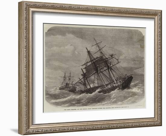 The Late Collision Off the Lizard, HMS Terrible Towing the Calcutta into Plymouth-null-Framed Giclee Print