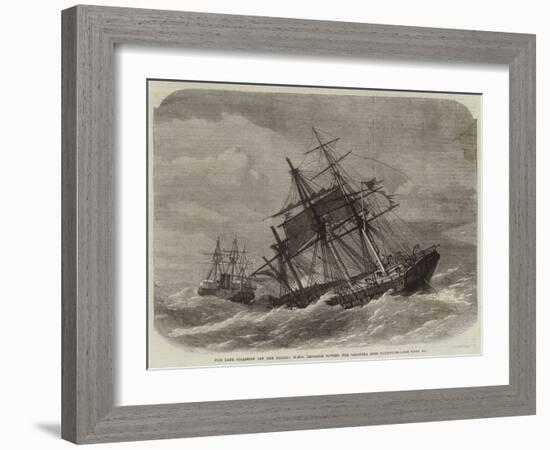 The Late Collision Off the Lizard, HMS Terrible Towing the Calcutta into Plymouth-null-Framed Giclee Print