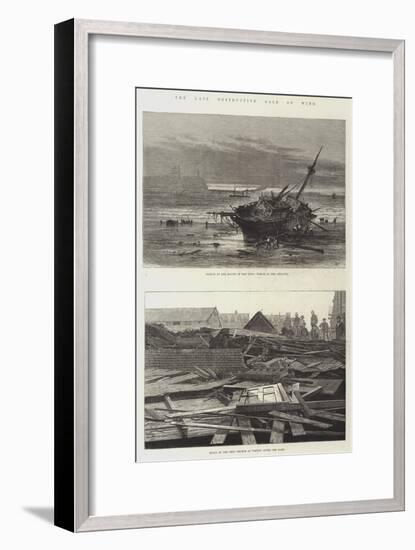 The Late Destructive Gale of Wind-Sir John Gilbert-Framed Giclee Print