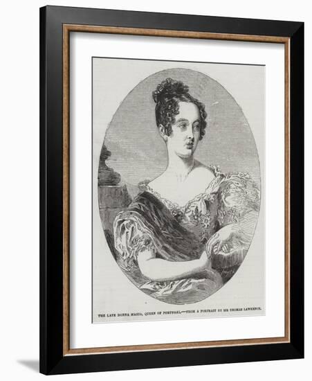 The Late Donna Maria, Queen of Portugal-Thomas Lawrence-Framed Giclee Print