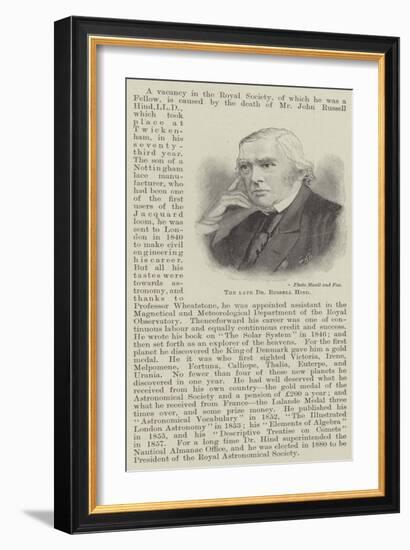 The Late Dr Russell Hind-null-Framed Giclee Print