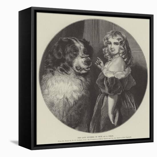 The Late Duchess of Teck as a Child-Edwin Landseer-Framed Premier Image Canvas