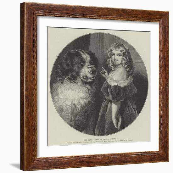 The Late Duchess of Teck as a Child-Edwin Landseer-Framed Giclee Print