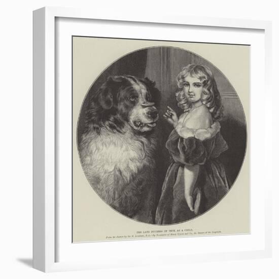 The Late Duchess of Teck as a Child-Edwin Landseer-Framed Giclee Print