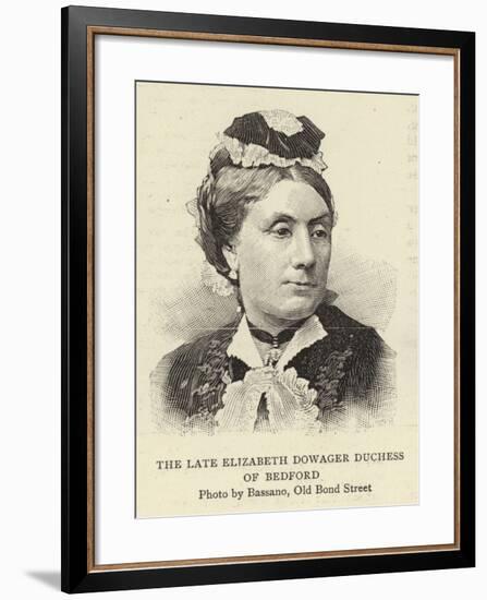 The Late Elizabeth Dowager Duchess of Bedford-null-Framed Giclee Print