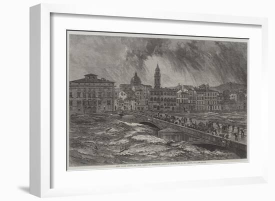 The Late Flood of the Arno at Florence-Edward William Cooke-Framed Giclee Print