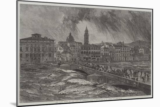 The Late Flood of the Arno at Florence-Edward William Cooke-Mounted Giclee Print
