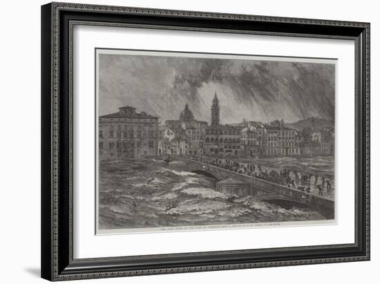 The Late Flood of the Arno at Florence-Edward William Cooke-Framed Giclee Print