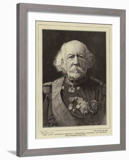 The Late Francois Certain Canrobert, Marshal of France-null-Framed Giclee Print