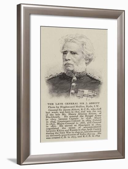 The Late General Sir J Abbott-null-Framed Giclee Print