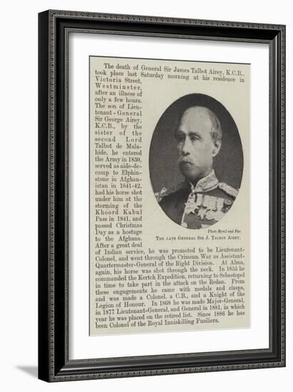 The Late General Sir J Talbot Airey-null-Framed Giclee Print