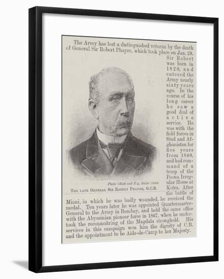 The Late General Sir Robert Phayre-null-Framed Giclee Print