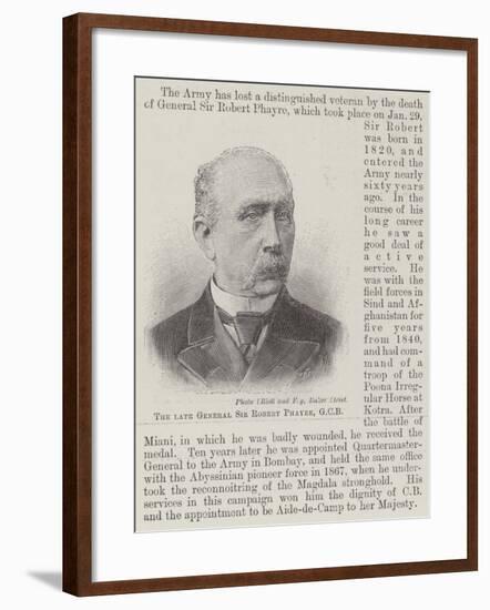 The Late General Sir Robert Phayre-null-Framed Giclee Print