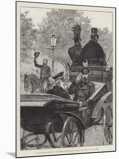The Late German Emperor in His Carriage, with the Crown Prince, in the Unter Den Linden, Berlin-Richard Caton Woodville II-Mounted Giclee Print