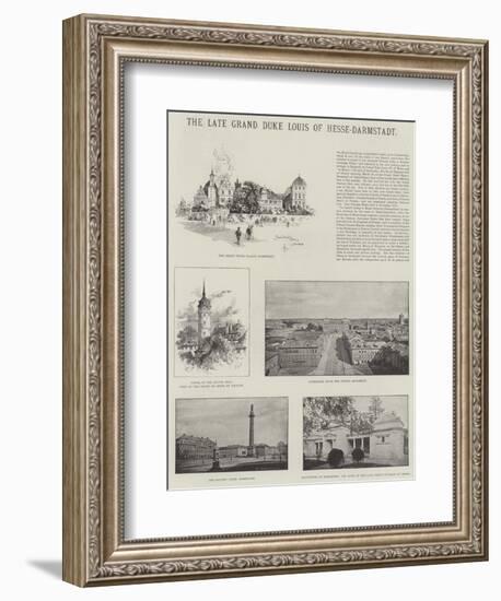 The Late Grand Duke Louis of Hesse-Darmstadt-Herbert Railton-Framed Giclee Print