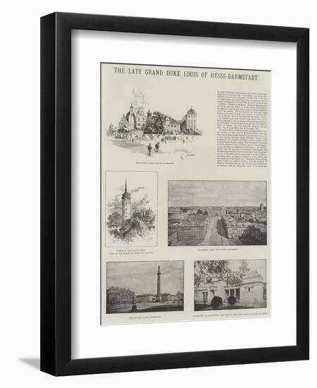 The Late Grand Duke Louis of Hesse-Darmstadt-Herbert Railton-Framed Giclee Print