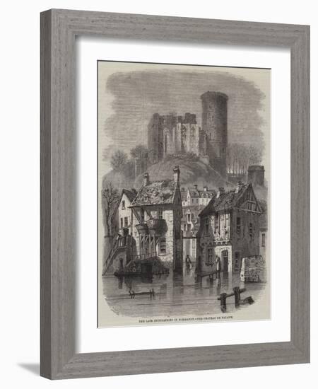 The Late Inundations in Normandy, the Chateau De Falaise-Felix Thorigny-Framed Giclee Print