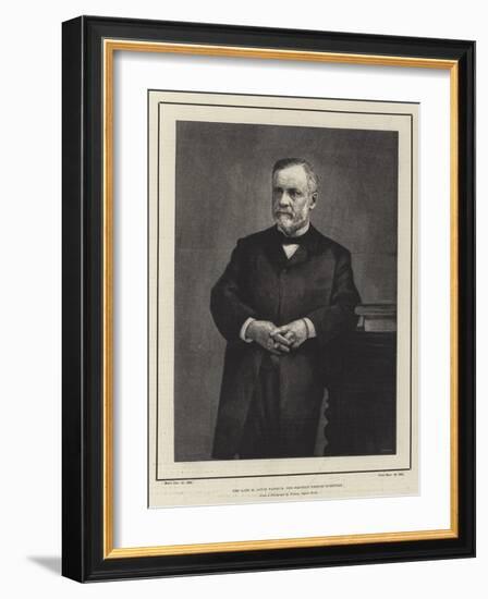 The Late M Louis Pasteur, the Eminent French Scientist-null-Framed Giclee Print