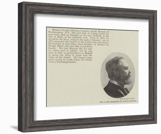 The Late Marquis of Northampton-null-Framed Giclee Print