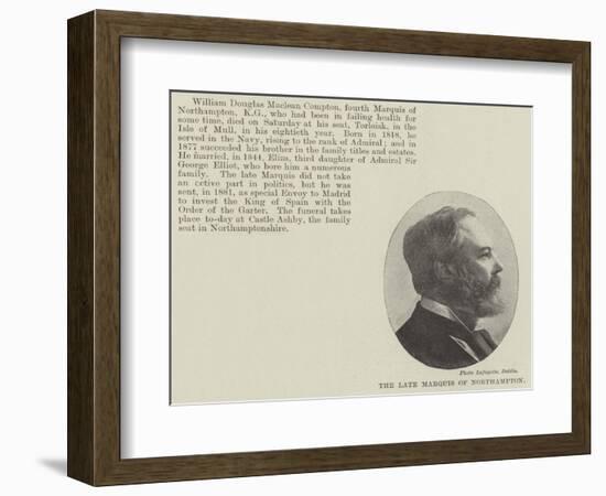 The Late Marquis of Northampton-null-Framed Giclee Print