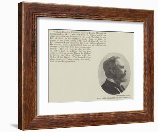 The Late Marquis of Northampton-null-Framed Giclee Print