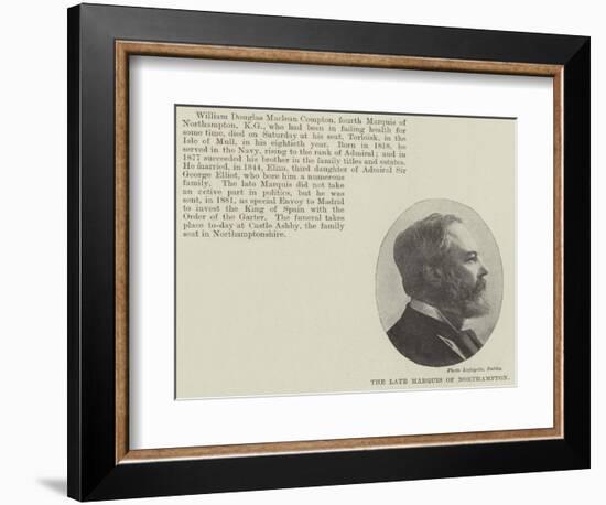 The Late Marquis of Northampton-null-Framed Giclee Print