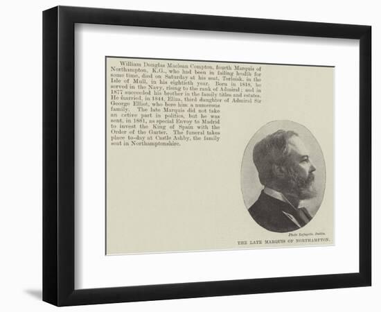 The Late Marquis of Northampton-null-Framed Giclee Print