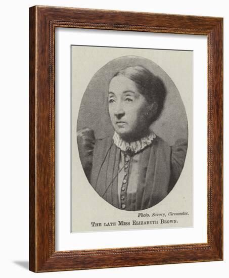 The Late Miss Elizabeth Brown-null-Framed Giclee Print