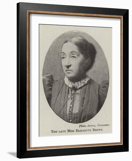 The Late Miss Elizabeth Brown-null-Framed Giclee Print