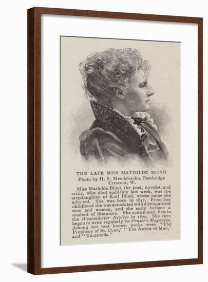 The Late Miss Mathilde Blind-null-Framed Giclee Print