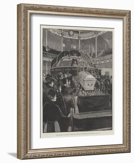 The Late Mr C H Spurgeon, Viewing the Coffin in the Metropolitan Tabernacle, 9 February 1892-Amedee Forestier-Framed Giclee Print