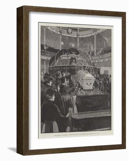 The Late Mr C H Spurgeon, Viewing the Coffin in the Metropolitan Tabernacle, 9 February 1892-Amedee Forestier-Framed Giclee Print